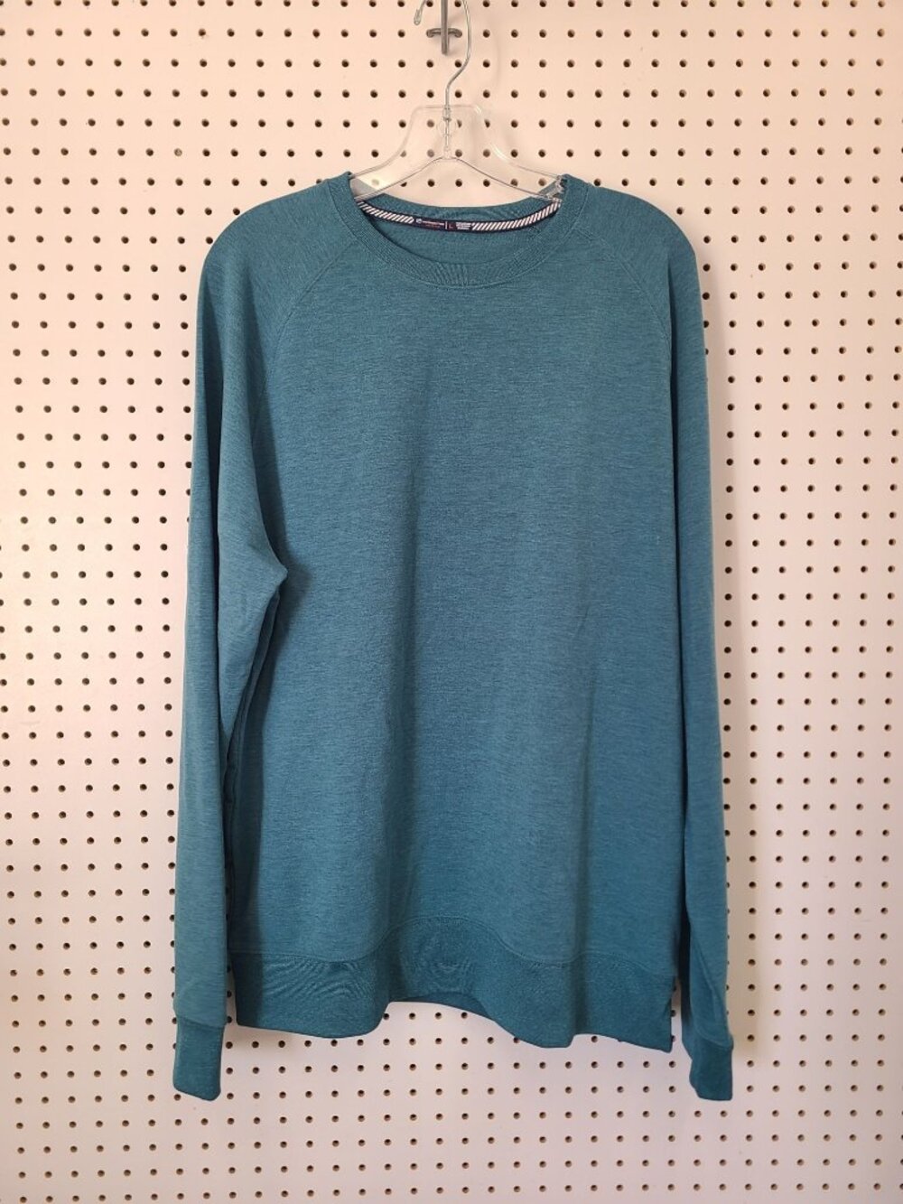 Southern Tide To Trail Crewneck Sweatshirt Teal Large Polyester Blend